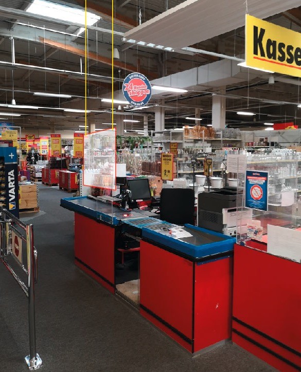 Atemschutz (Abhängung von der Decke) lt. Foto