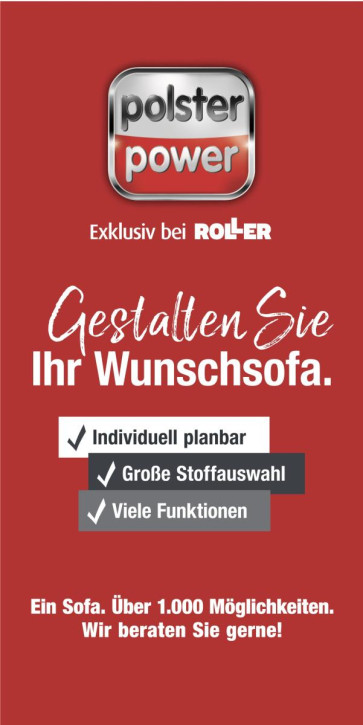 Stoffbanner "Polster Power" Sofa