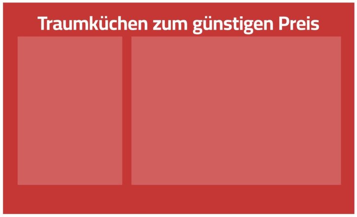 Preisfahne "ROLLER.de Traumküchen" 700x420 mm