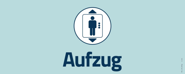 Schild "Kundenaufzug"  500x200 mm