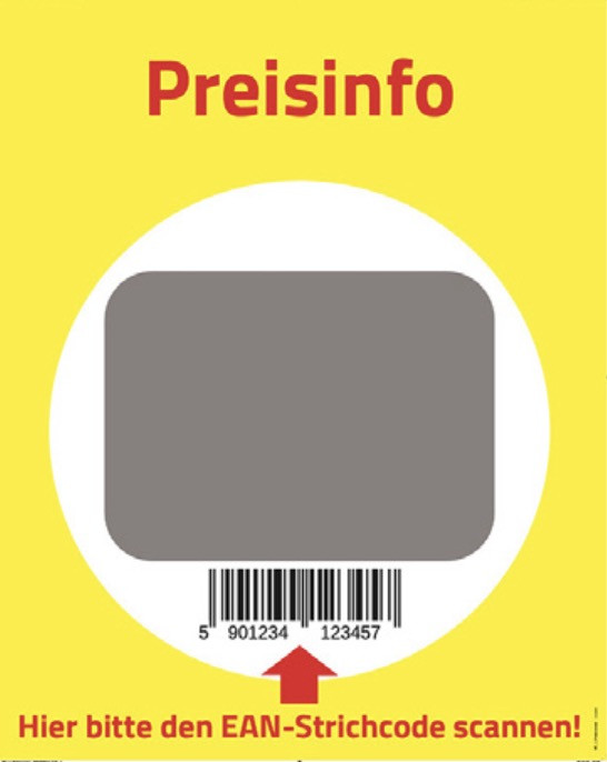 Preis Info - Schild Preisscanner