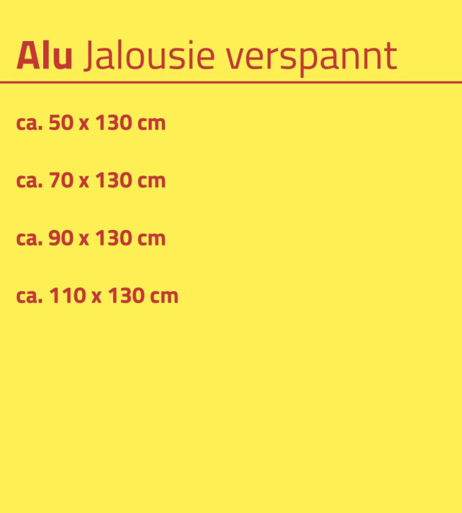 Magnetschild Fixing Teba Preisauszeichnung "Alu Jalousie verspannt"