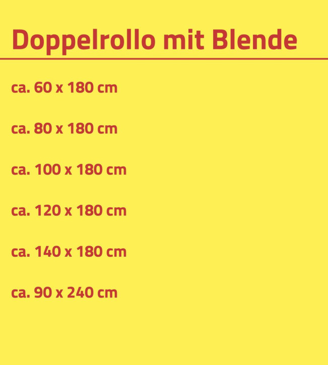 Magnetschild Fixing Teba Preisauszeichnung "Doppelrollo mit Blende"