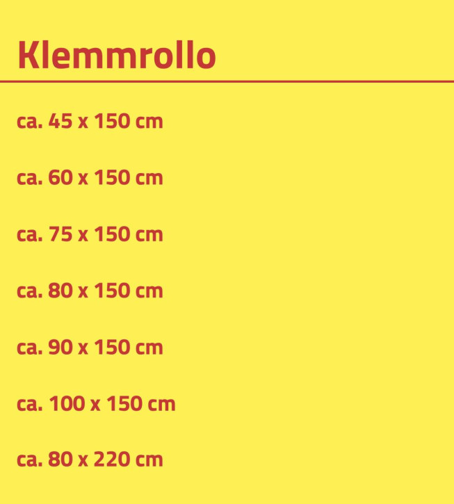 Magnetschild Fixing Teba Preisauszeichnung "Klemmrollo"