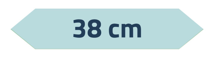 Vließaufkleber RO_Bemassungspfeile_380x80 WG 14