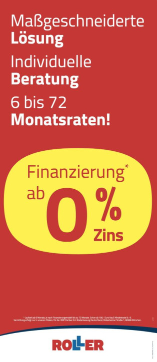 Schild "Clevere Finanzierung" 420x970 mm