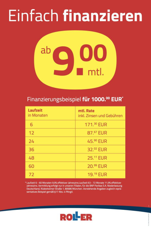 Schild "Clevere Finanzierung" 800x1200 mm