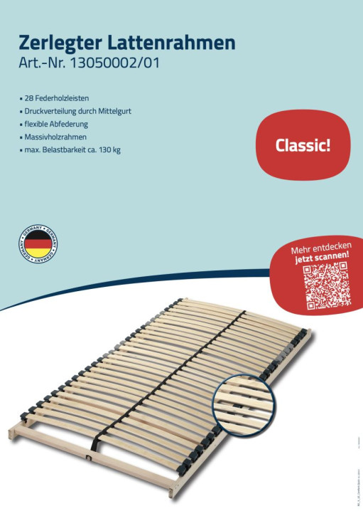 Lattenrahmen-Displays WG 08 "Comfort Quick"