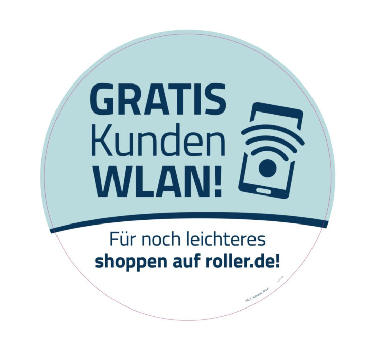 Aufkleber "WLAN" 200 mm kreisrund