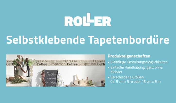 Display "Selbstklebende Tapetenbordüre" 1142x665  mm