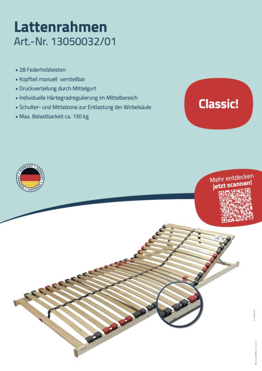 Lattenrahmen-Displays WG 08 "Twinflex K"