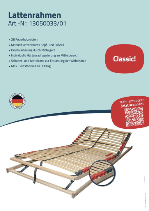 Lattenrahmen-Displays WG 08 "Twinflex KF"