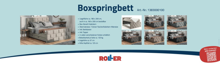 Fussschoner Boxspringbett Alaska