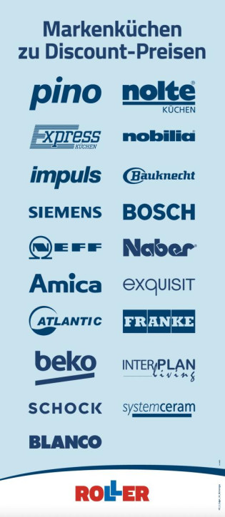 Display Küchen-Logos 420x970 mm