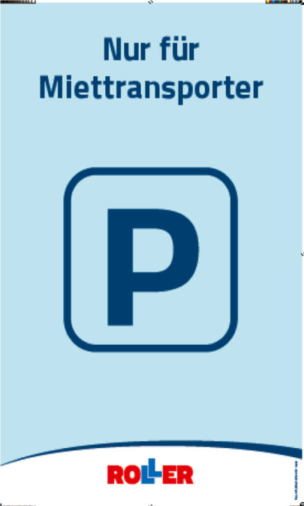 Schild "P Nur für Miettransporter" RO_00319