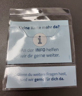 PVC Einschubtasche mit 2 Fächern